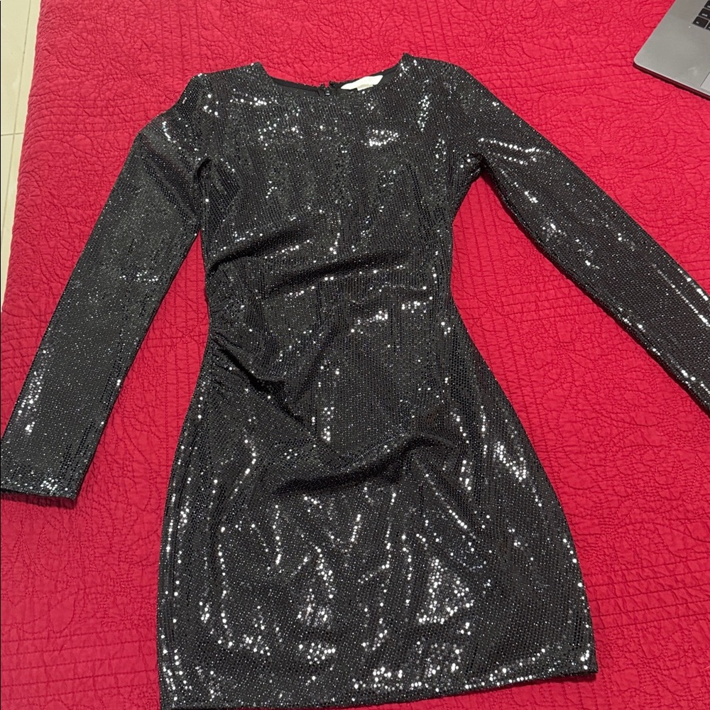H&M Black Sequin Dress